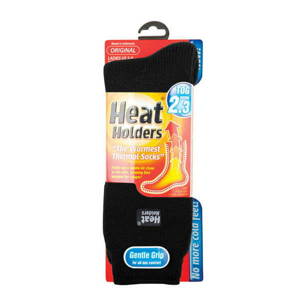 pack of 6 UK  4 to 7 Black Thermal Socks for ladies